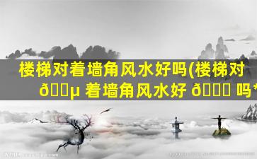 楼梯对着墙角风水好吗(楼梯对 🐵 着墙角风水好 🐎 吗*
)